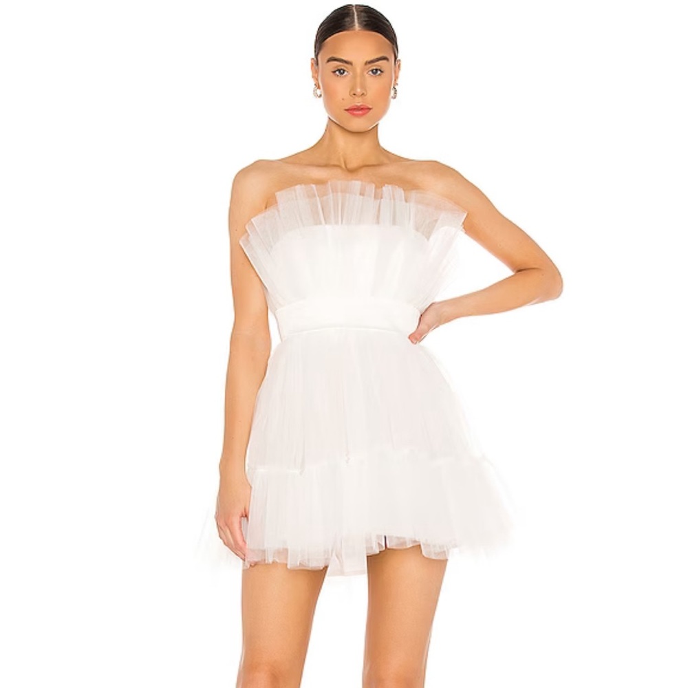 Tulle mini dress ivory